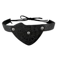 Vintage Leather Eye Mask Pirate Eye Covers Medieval Csotume Accessories for Men Halloween Cosplay LARP Themed Event juoda