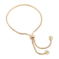 Not sensitive Copper Adjustable Bracelet Snake Bone Chain Structure Beaded Slider Closure Effortless Style auksas