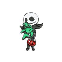 Cute Christmas Eve Horror Series Brooch Black Witch Pin European and American Halloween Series Metal Badge