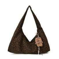 Leopard Print Large Capacity Tote Bag Women's Commuter Shoulder Bag Crossbody Bag kava