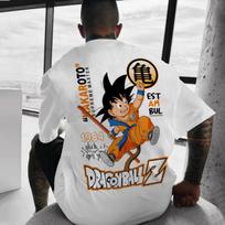 Men Tshirt Dragon Ball Z Anime Goku Cosplay Youth Oversize Fashion Print Summer Cotton Short Sleeve Top Casual Clothes Man Gift 4XL