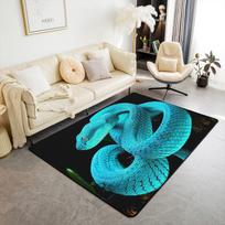 Snake Pattern Rugs Modern Animal Serpent Pattern Rugs Classic Gothic Rug Non Slip Washable Floor Carpet for Living Room Bedroom 40x60cm 16x24 inch