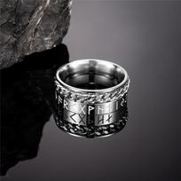 Punk Mens Vikings Norse Runes Rings Womens Gold Color Color Black Stainless Steel Chain Amulet Rings Vegvisir Scandinavian Male JewelryPunk Rings 6