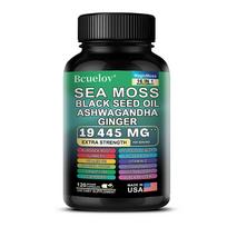 Vitamin D, Vitamin C, Sea Moss 16-in-1, Dietary Supplement 120 Capsules