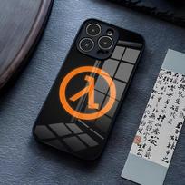 Half Life Game Phone Case For IPhone 13 Pro Max 14 16 Plus 12 Mini 11 15 X XR XS 8 7 Plus SE Tempered Glass Back Cover iPhone 16 gray