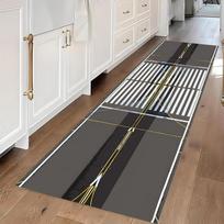 Vivid Airport Runway Long Runner Rug Exquisite Marking Design Washable Stain-resistant Non-slip Mat for Hallway Corridor 40X120CM
