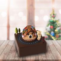 Piggy Wooden Music Box Musical Box Creative Statue Tabletop Ornament for Anniversary Birthday Gift Festival Christmas Children
