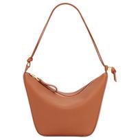 Loewe Hammock Hobo Embossed Letter Puzzle Zipper Closure Leather Hobo Bag Women Hobo Bag Brown A538G13X01-2530 Basic Set (Bag+Dust Bag)