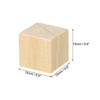 12/30/50/100pcs Unfinished Wooden Blocks Natural Wood Cube Square Wood Blocks for DIY Craft Art Project Making 0.6/1.4/2 Inch