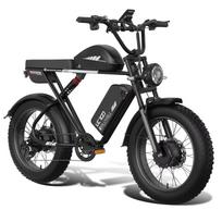 E-bike K10 2000W dual motor 52V 43Ah dual battery 20 * 4.0-inch thick tire electric bicycle hydraulic brake with cruise mode Ebike 2000W 52V 43Ah juoda