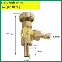 Hose Barb Brass Parallel Needle Valve Micro Flow Control Regulating Valve Right Angle Female Thread 1/8 1/4  Oil Valve 8mm 10mm