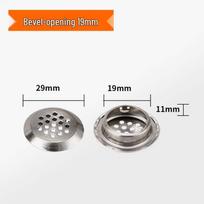 Black Breathable Mesh Stainless Steel Vent Cover for Cabinets and Wardrobes - Heat Dissipation and Ventilation Accessory