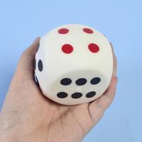 2.56 Inch Squishy Dice Toy Large Slow Rising 6-Sided Dice with Black Red Dots Soft Stress Relief Fidget Toy balta