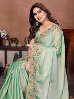 New Launch Party Wear Soft Silk Saree beige