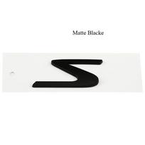 Car S Logo Trunk Body Badge Emblem Decals Sticker For Modena Levante Quattroporte Ghibli Granturismo Trofeo Accessories matinė juoda spalva