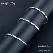 Men's Titanium Steel Necklace: Trendy Hip Hop Choker Chain for Boys & Street Dance Fashion Accessories.
