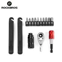 ROCKBROS Bicycle Torque Wrench Set Dual Direction Bike Repair Tool Kit Socket Spanner Bicycle Portable Maintenance Tools 43210049001 gray
