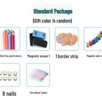 Magnetic Erasable Whiteboard Wall Sticker - Self-Adhesive & Removable, No Wall Damage gray