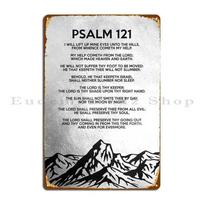 Psalmė 121 Metalinė plokštelė Dizainas Virtuvės dekoracija Spausdinimo plakatas Skardos ženklas Plakatas 20x30cm（7.8x11.8inch） white