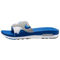 Nike Air Max 1 Šlepetės Karališkos Mėlynos Vyriški Sportbačiai Balti Juodi Šviesiai Neutraliai Pilki FJ4007-100 41