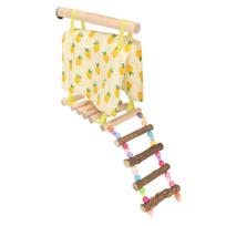 Parrot Tent Ladder 4 Seasons Universal Decorative Bird Hanging Hammock with Ladder for Parrot Syrian Hamster