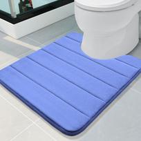 U-Shaped Bath Toilet Mat Anti-slip Memory Foam Rug Soft Comfortable Absorbent Bathroom Shower Mats for Bath Toilet Floor Rug 50x60CM