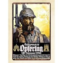 WW1GermanPropagandaSign World War One German Propaganda Metal Tin Sign - Plaque Wall Hanging for History Fans/Home 20x30cm（7.8x11.8inch）