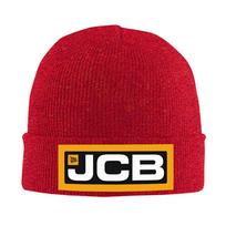 JCB logotipo blokinis tekstas statybinė technika Vyrai Moterys Unisex Megzta kepurė Žieminė šilta Kalėdinė lauko black