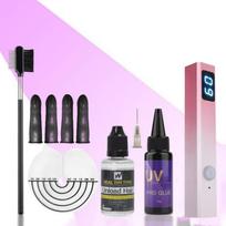 Pro UV Hair Extension Kit: Fast-Curing Glue/Remover/Lamp | Salon & DIY Heat-Resistant System with Professional Bonds A Set