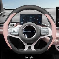 BYD Seagull & Dolphin Steering Wheel Cover: Ultra-Thin Genuine Leather, No-Sew, Stylish Car Interior for Women
