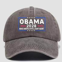 Obama 2028 Unisex's Baseball Cap, a design that makes America smart again, with adjustable size Adjustable