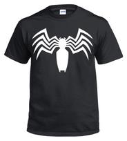 VENOM SPIDER 100% Cotton T-shirt Mens Tees Top Spiderman Games Marvel DC Deadpool Gym top Xmas Gift Print L