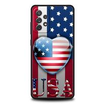 Amerikos Jungtinių Valstijų Vėliavos Telefono dėklas Skirtas Samsung Galaxy A17 A07 A55 A35 A25 A15 A05s A33 A31 A23 A21s A13 A73 A53 A51 A71 Dangtelis Samsung A15 gray