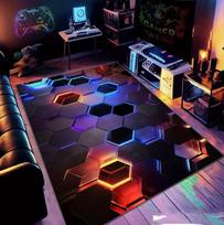 Game Controller Pattern Area Carpet Geometric Floor Mat Gaming Rooms Gaming Rooms Bedrooms Living Rooms Mats Decorative Carpets 40X60cm