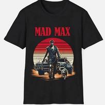 Mad Max Fury Road and Retro Video Game Inspired Women Men Tshirt with 80s 90s Post Apocalyptic Movie Theme S juoda