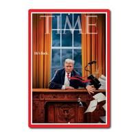 DORA Tin Sign Tin Metal Sign Trump DONALD TRUMP Vance Hes Back Time Mag Cover  Won 20x30cm（7.8x11.8inch）