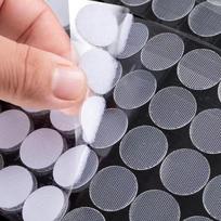 100Pcs Self Adhesive Double Sided Strong Glue Sticker Fastener Tape Dots Transparent White Round Hook Tape DIY Accessories (Transparent,10mm 99pair) skaidri