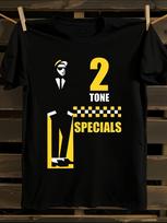 The Specials 2-Tone Ska Dub Yellow Checkered Graphic T-shirt S