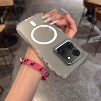 Case for TECNO SPARK GO 2023,POP 7 Pro,infinix SMART 7 PLUS HD 4G Minimal Semi-Transparent Magnetic Casing Raised Electroplated Lens Bezel Anti-Slip SPARK GO 2023