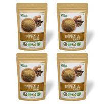 Organic Zing Triphala Powder - Sundried Amla, Bibhitaki and Haritaki Fruits, 227g pack of 4