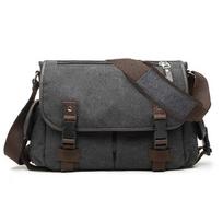 Upgraded Vintage Canvas Large Fashion Messenger Bag for Women Book Laptop Shoulder Bag Large Size gray