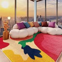 VIKAMA Carpet for Living Room Colorful Large Area Cartoon Bedroom Bedside Plush Rugs Cute IG Sofa Coffee Table Floor Mats 40X60CM 1.3X2FT