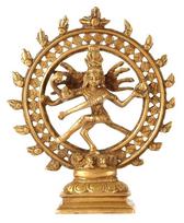 Lord Shiva Natraj Idol, Natraja, Dancing Shiva Statue, Handcrafted Sculpture beige