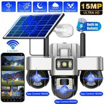V380 PRO 4G Saulės Kamera 3 PTZ Saulės Energija Maitinamos CCTV Kameros Išmanusis Namų Saugumo Apsauga Lauko 15MP Naktinis Matymas Vandeniui Atsparus Monitorius WIFI Camera