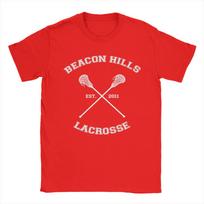 Vintage Beacon Hills Lacrosse team Teen Wolf T Shirt For Men Women Cotton Short Sleeve  O-neck Summer Tops Shirts S