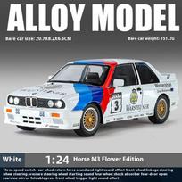 1988 1:24 BMW M3 E30 Floral Version Alloy Diecast Car Model Sound And Light Indoor Collection Hobby Decorative Ornaments Gifts balta