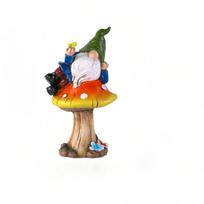 Umbrella Resin Garden Statue Ornaments Outdoor Faceless Old Man Dwarf Crafts Courtyard Decoration Ornaments One Size armijos žalia spalva