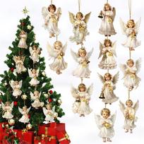 2D 12 Piece Set Of Victorians Wooden Decoration Set, Traditional Holiday Home Window Decoration One Size