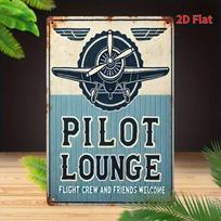 Vintage Aviation Metal Tin Sign Pilot Wall Decor Rustic Home Art 8x12 Inch 20x30 įvairiaspalvis