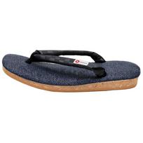 Mizuno Comfortable Round Toe Quiet Odor Resistant Abrasion Resistant Slip Resistant Flip Flops Men's Black Blue D3JS2405 L